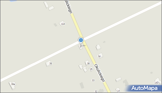 Baranów Sandomierski, Okulickiego-Niedźwiadka Leopolda, gen., 37, mapa Baranów Sandomierski