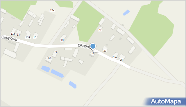 Baranowo, Okopowa, 8, mapa Baranowo