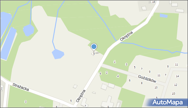 Bartoszówka, Okrężna, 3, mapa Bartoszówka