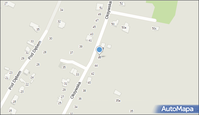 Bielsko-Biała, Oksywska, 46, mapa Bielsko-Białej