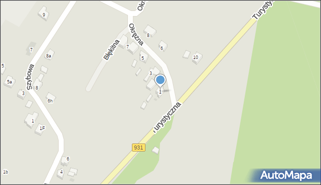 Bieruń, Okrężna, 1, mapa Bieruń