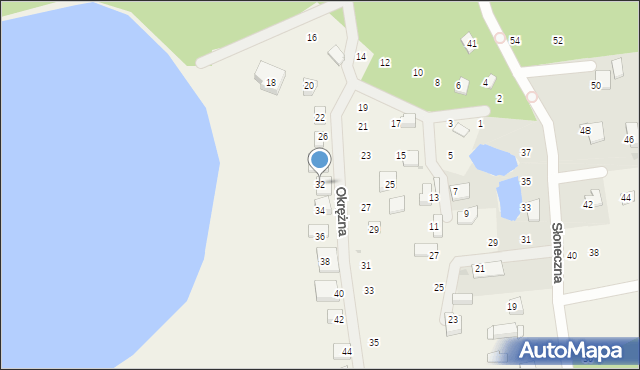 Bieszkowice, Okrężna, 32, mapa Bieszkowice