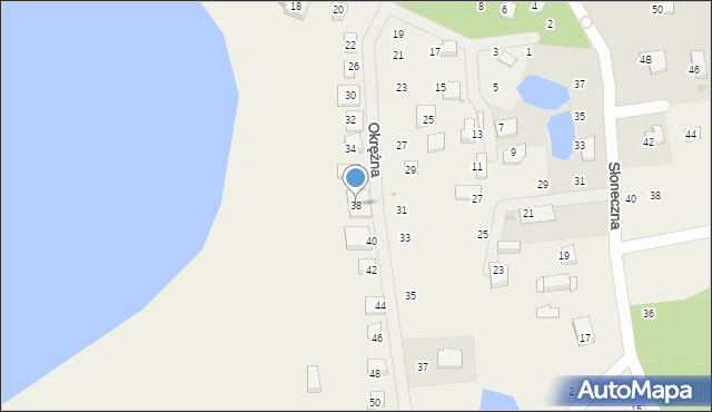 Bieszkowice, Okrężna, 38, mapa Bieszkowice