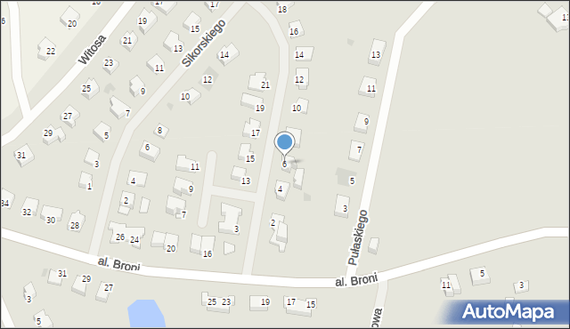 Biskupiec, Okulickiego-Niedźwiadka Leopolda, gen., 6, mapa Biskupiec