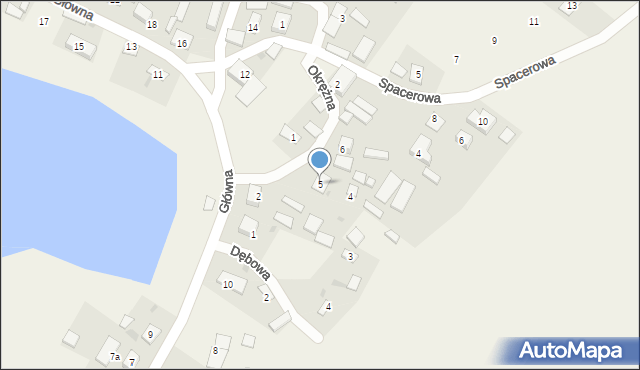 Błądzim, Okrężna, 5, mapa Błądzim