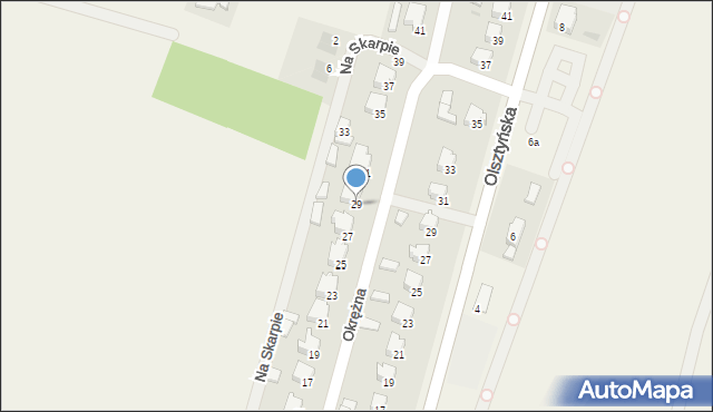 Bratian, Okrężna, 29, mapa Bratian