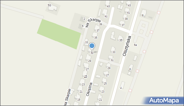 Bratian, Okrężna, 31, mapa Bratian