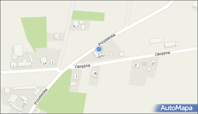 Bruszczewo, Okrężna, 1a, mapa Bruszczewo