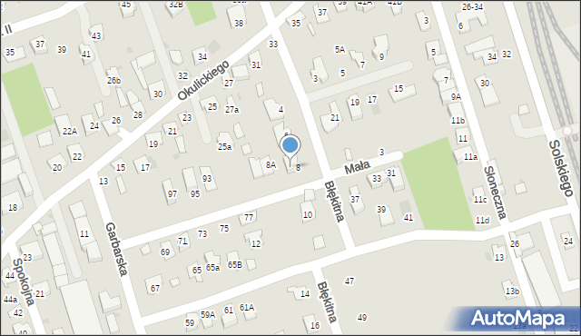 Brzesko, Okulickiego Leopolda, gen., 31c, mapa Brzesko