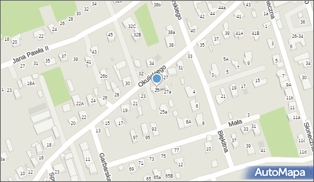 Brzesko, Okulickiego-Niedźwiadka Leopolda, gen., 25, mapa Brzesko
