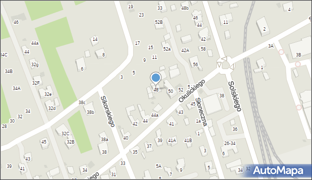 Brzesko, Okulickiego-Niedźwiadka Leopolda, gen., 48, mapa Brzesko