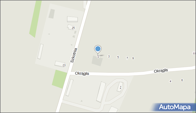 Brzostek, Okrągła, 1, mapa Brzostek