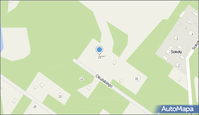 Brzóza, Okulskiego Radosława, mjr., 13, mapa Brzóza