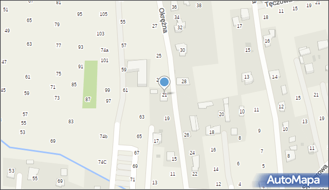 Brzozówka, Okrężna, 21, mapa Brzozówka