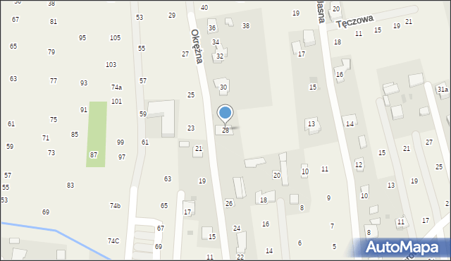 Brzozówka, Okrężna, 28, mapa Brzozówka