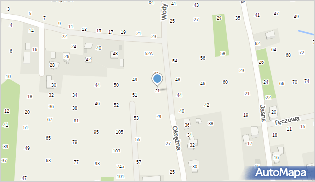 Brzozówka, Okrężna, 31, mapa Brzozówka