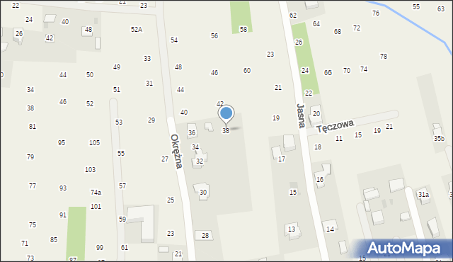 Brzozówka, Okrężna, 38, mapa Brzozówka