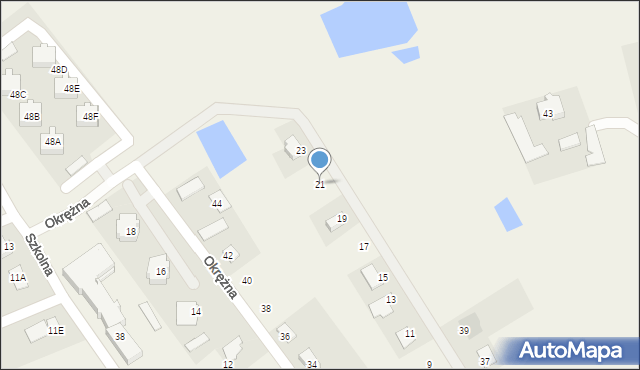 Brzozówka, Okrężna, 21, mapa Brzozówka