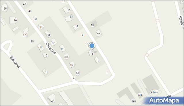 Brzozówka, Okrężna, 5, mapa Brzozówka