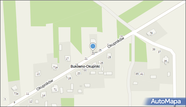 Bukowno, Okupników, 23, mapa Bukowno