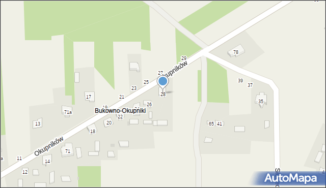 Bukowno, Okupników, 28, mapa Bukowno