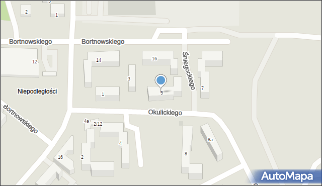 Bydgoszcz, Okulickiego Leopolda, gen., 5, mapa Bydgoszczy