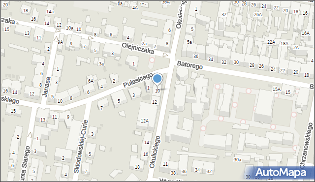 Bytom, Okulickiego Leopolda, gen., 10, mapa Bytomia