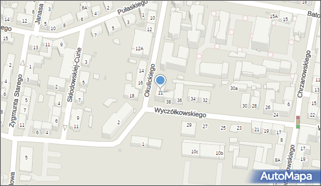 Bytom, Okulickiego Leopolda, gen., 11, mapa Bytomia