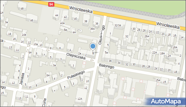 Bytom, Okulickiego Leopolda, gen., 8, mapa Bytomia