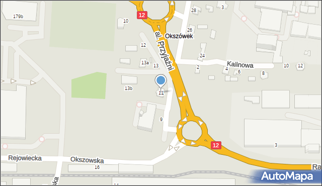 Chełm, Okszowska, 11, mapa Chełma