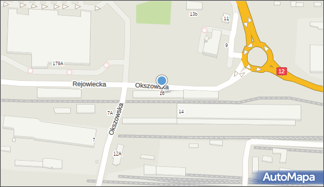 Chełm, Okszowska, 16, mapa Chełma