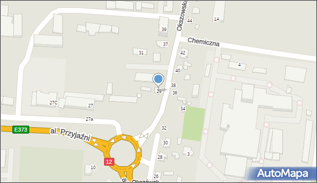 Chełm, Okszowska, 29, mapa Chełma