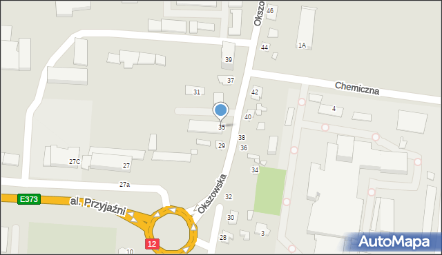 Chełm, Okszowska, 35, mapa Chełma