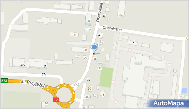 Chełm, Okszowska, 38, mapa Chełma
