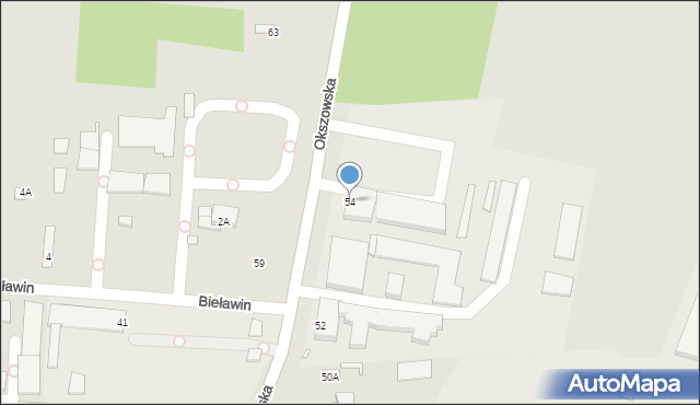 Chełm, Okszowska, 54, mapa Chełma