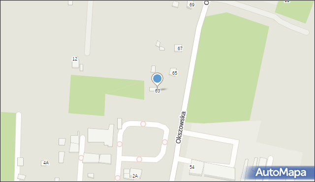 Chełm, Okszowska, 63, mapa Chełma