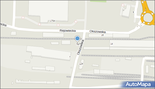 Chełm, Okszowska, 7A, mapa Chełma
