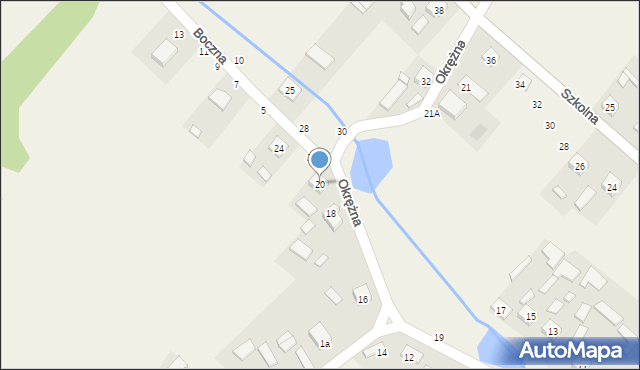 Chmielowice, Okrężna, 20, mapa Chmielowice