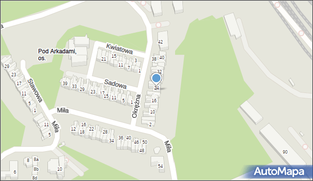 Chorzów, Okrężna, 22, mapa Chorzów