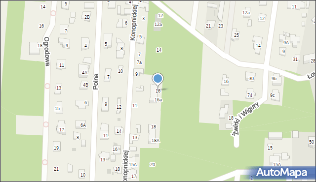 Chotomów, Okólna, 16, mapa Chotomów