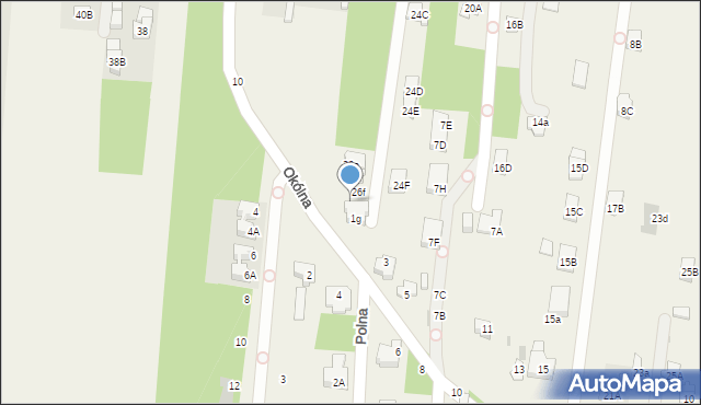 Chotomów, Okólna, 26c, mapa Chotomów
