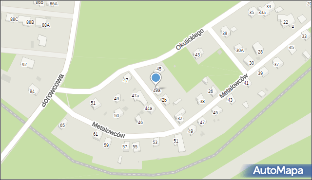Chrzanów, Okulickiego Leopolda, gen., 49a, mapa Chrzanów