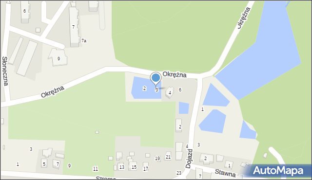 Czerwonak, Okrężna, 3, mapa Czerwonak