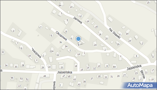 Czudec, Okopowa, 4, mapa Czudec