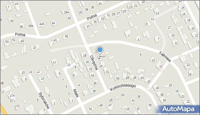 Czyżew, Okrężna, 27, mapa Czyżew