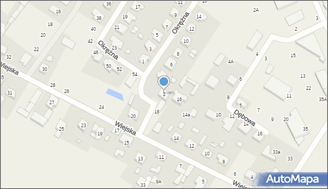 Dąbrowa, Okrężna, 2, mapa Dąbrowa