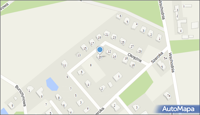 Dąbrówka, Okrężna, 10, mapa Dąbrówka