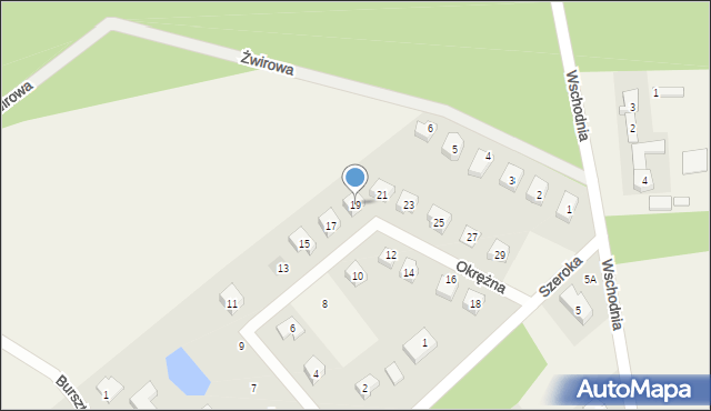 Dąbrówka, Okrężna, 19, mapa Dąbrówka