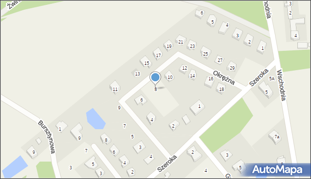 Dąbrówka, Okrężna, 8, mapa Dąbrówka