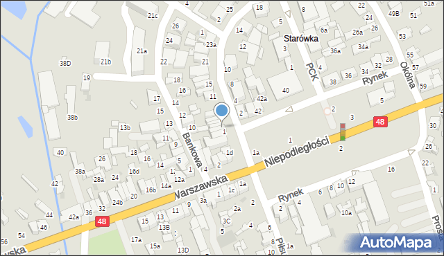 Dęblin, Okólna, 3, mapa Dęblin